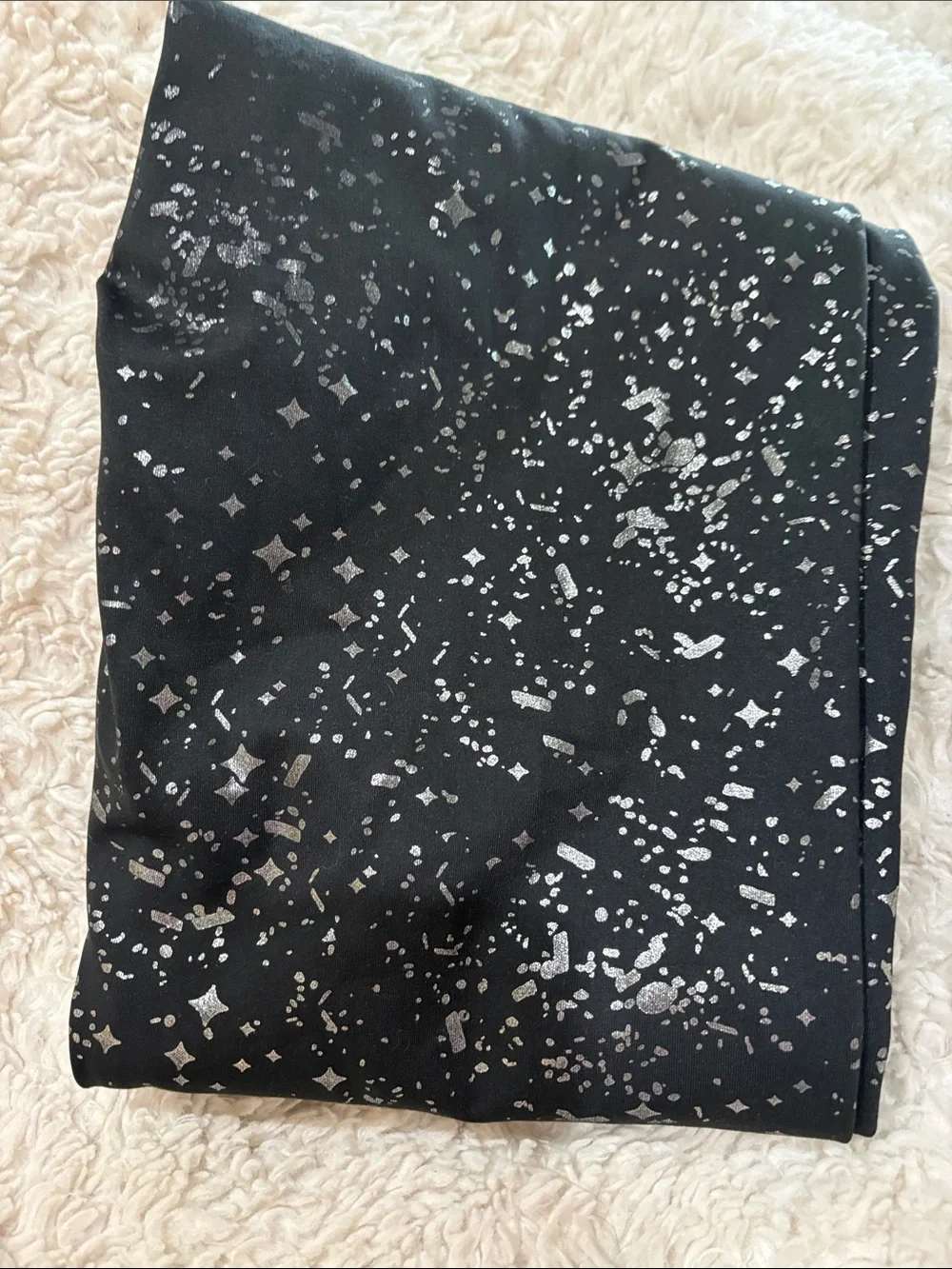 Nike Black Leggings with White Splatter Print